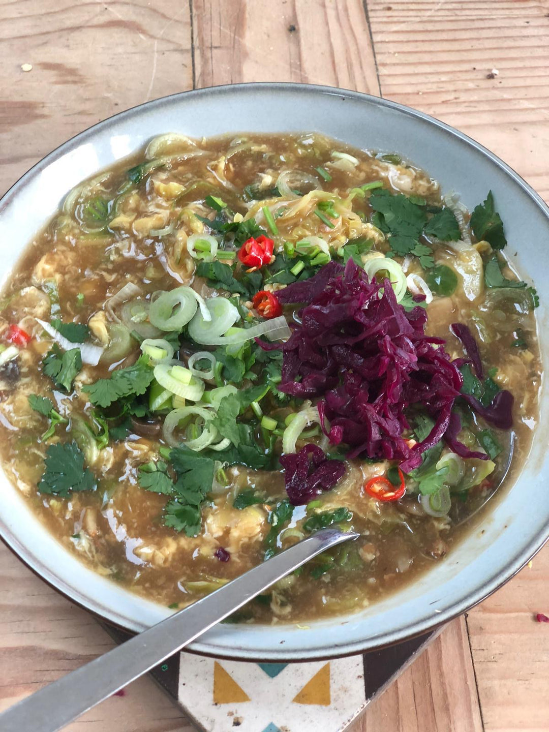 Delicious egg drop soup