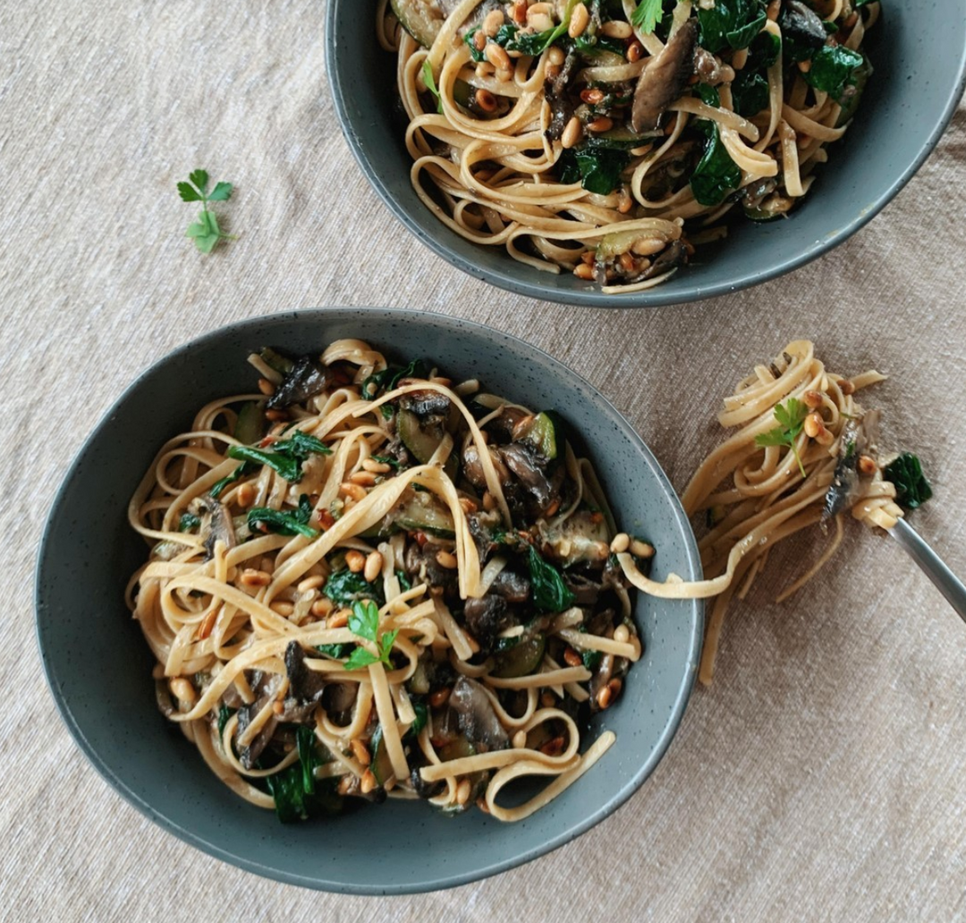 Mushroom & Zucchini Pasta