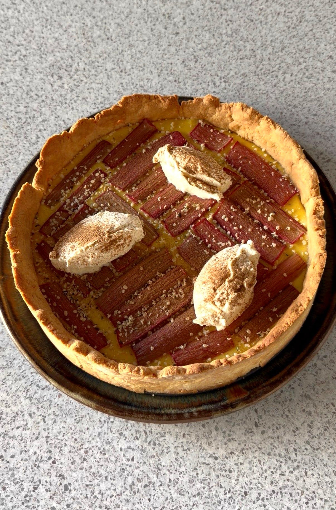 Rhubarb and Custard Tart